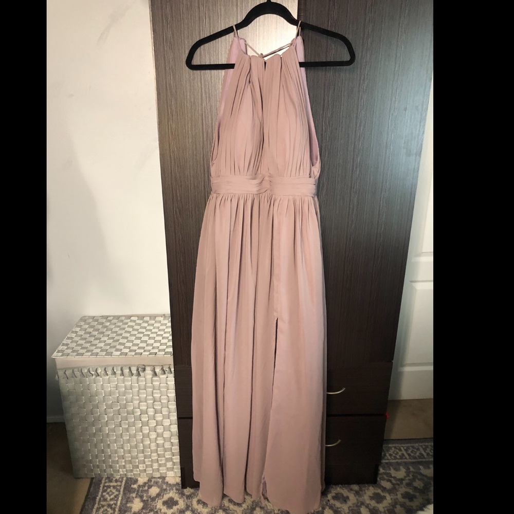 Formal purple bridesmaid dress